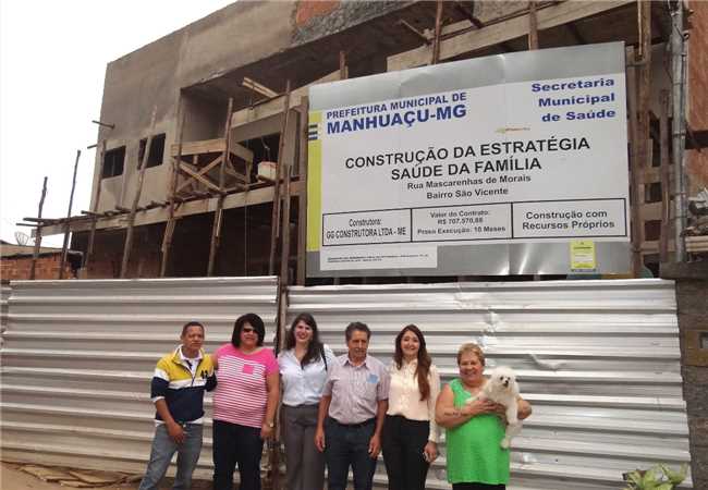 Prefeita Cici Magalhães visita obras das unidades de Saúde dos B. São Vicente e Santa Luzia